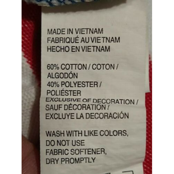 IZOD Advantage Performance Polo Shirt Mens 3X Red White Blue 1/4 Button 4th July - Picture 6 of 8